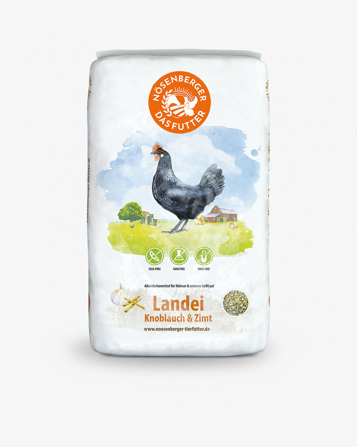 Landei Knoblauch & Zimt Hühnerfutter im 20-kg-Sack