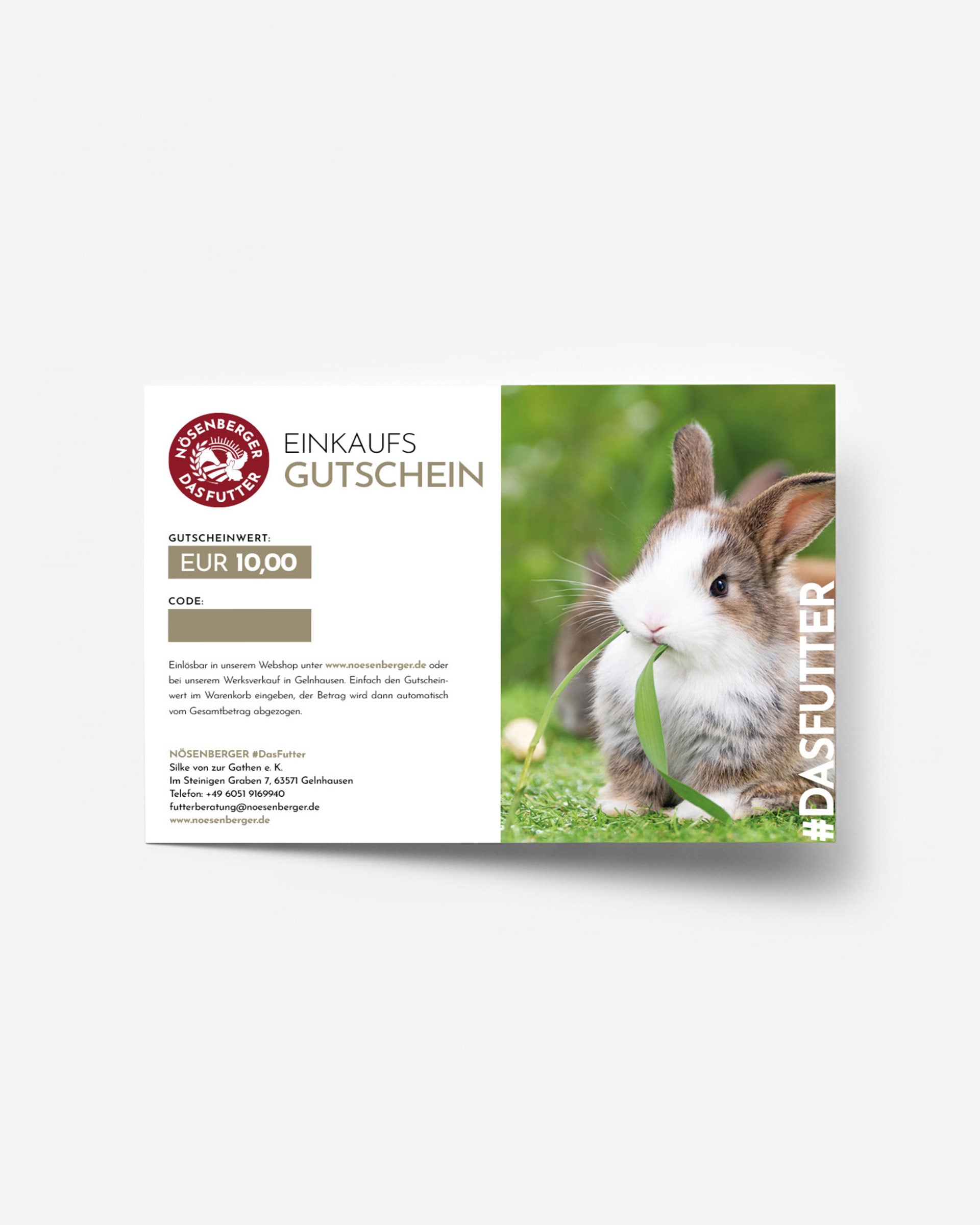 Geschenkgutschein Kaninchen