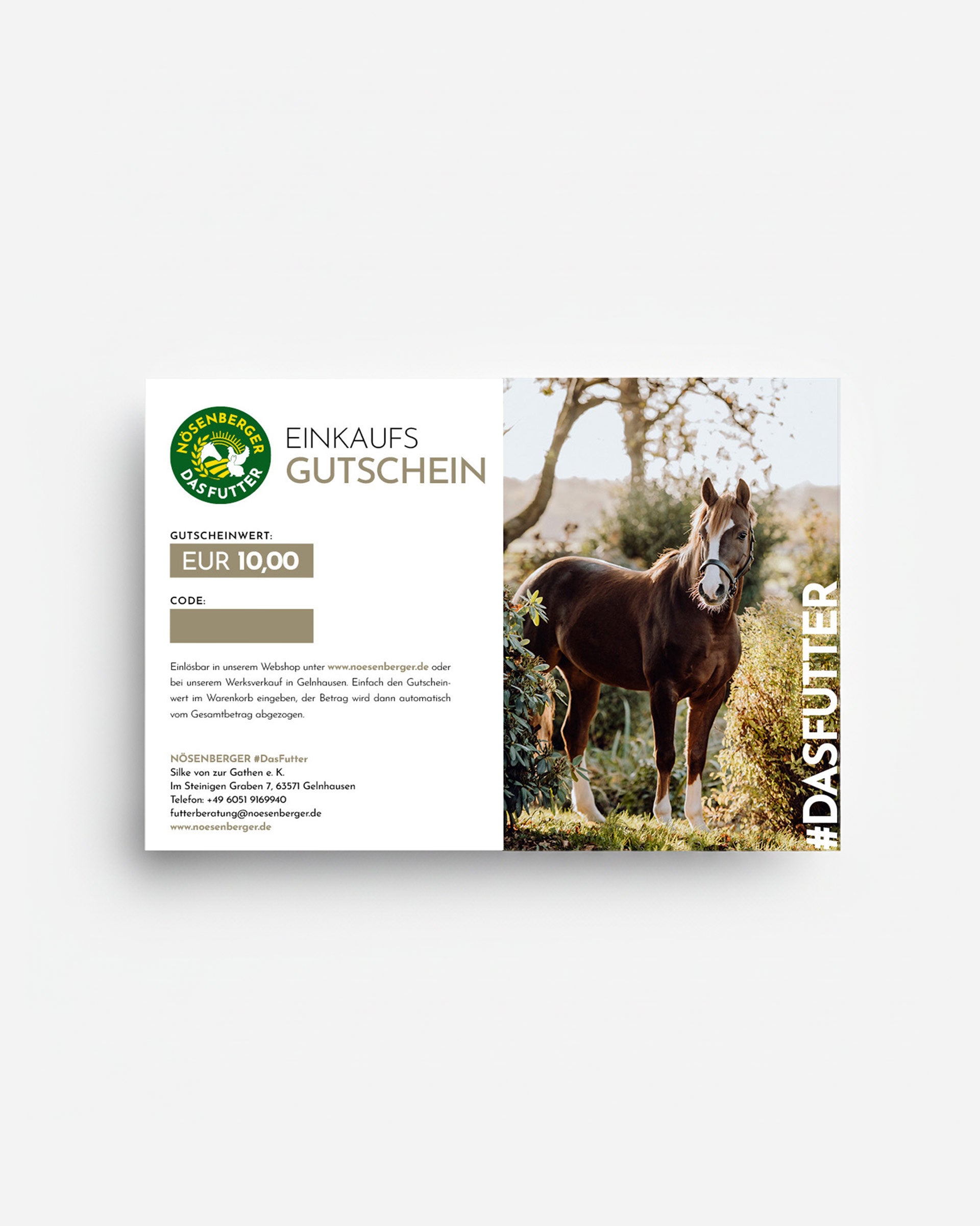 Geschenkgutschein Pferd